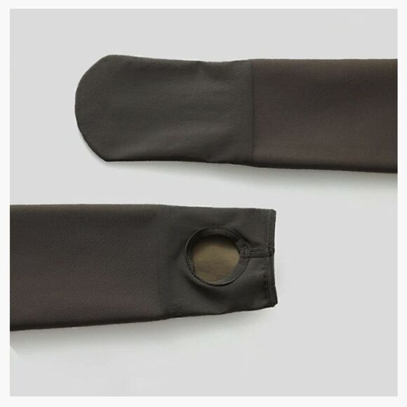 New Fleece Lined Illusion Sheer Nylons Leggings - Picture 3 of 8